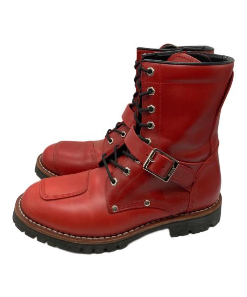 AVIREX（アヴィレックス）AVIREX (アヴィレックス) バイカーブーツ レッド サイズ:28ｃｍの古着・服飾アイテム