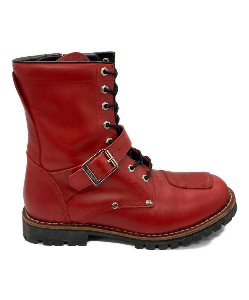 AVIREX（アヴィレックス）AVIREX (アヴィレックス) バイカーブーツ レッド サイズ:28ｃｍの古着・服飾アイテム