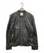 UNITED TOKYOユナイテッドトーキョー）の古着「ラムレザーシングルライダースジャケット」｜ブラック