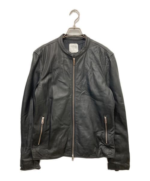 UNITED TOKYO（ユナイテッドトーキョー）UNITED TOKYO (ユナイテッドトーキョー) ラムレザーシングルライダースジャケット ブラック サイズ:3の古着・服飾アイテム