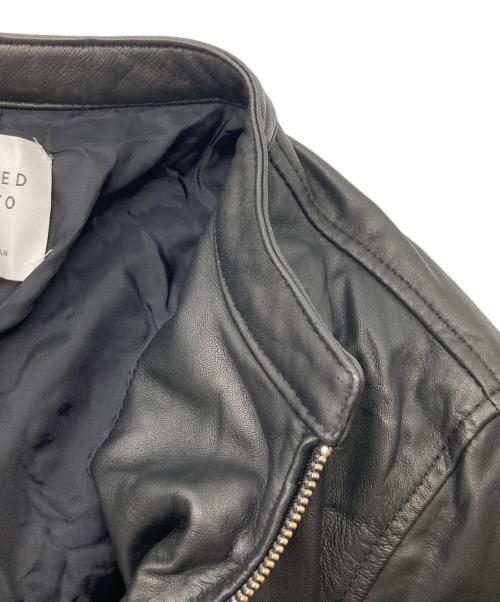 UNITED TOKYO（ユナイテッドトーキョー）UNITED TOKYO (ユナイテッドトーキョー) ラムレザーシングルライダースジャケット ブラック サイズ:3の古着・服飾アイテム
