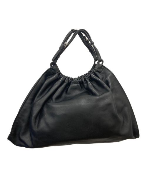 GUCCI（グッチ）GUCCI (グッチ) レザーハンドバッグ ブラックの古着・服飾アイテム