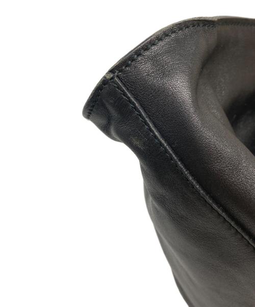 GUCCI（グッチ）GUCCI (グッチ) レザーハンドバッグ ブラックの古着・服飾アイテム