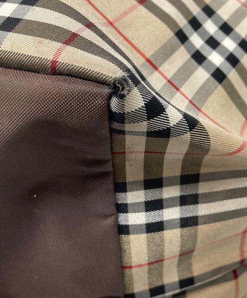 BURBERRY BLUE LABEL（バーバリー ブルー レーベル）BURBERRY BLUE LABEL (バーバリー ブルー レーベル) ノバチェックトートバッグ ベージュ×ブラックの古着・服飾アイテム