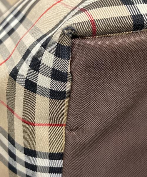 BURBERRY BLUE LABEL（バーバリー ブルー レーベル）BURBERRY BLUE LABEL (バーバリー ブルー レーベル) ノバチェックトートバッグ ベージュ×ブラックの古着・服飾アイテム