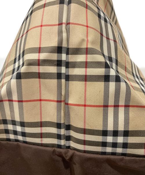 BURBERRY BLUE LABEL（バーバリー ブルー レーベル）BURBERRY BLUE LABEL (バーバリー ブルー レーベル) ノバチェックトートバッグ ベージュ×ブラックの古着・服飾アイテム