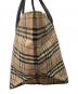 BURBERRY BLUE LABEL (バーバリー ブルー レーベル) ノバチェックトートバッグ ベージュ×ブラック：6000円