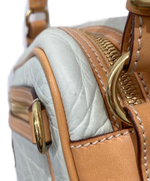 HUNTING WORLD（ハンティングワールド）HUNTING WORLD (ハンティングワールド) ワンショルダーバッグ ブルー×ブラウンの古着・服飾アイテム