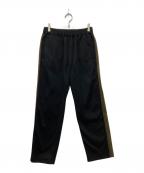 COMME des GARCONS HOMMEコムデギャルソン オム）の古着「ベロアサイドラインアンクルトラックパンツトラックパンツ」｜ブラック×ブラウン