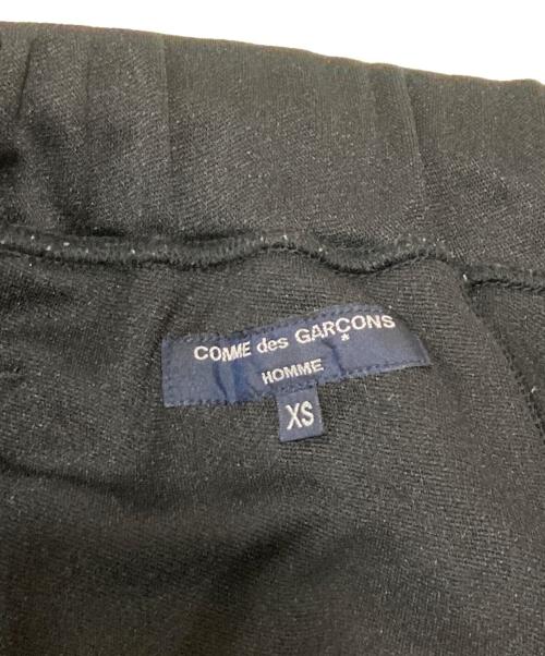 COMME des GARCONS HOMME（コムデギャルソン オム）COMME des GARCONS HOMME (コムデギャルソン オム) ベロアサイドラインアンクルトラックパンツトラックパンツ ブラック×ブラウン サイズ:XSの古着・服飾アイテム