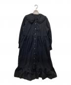 BEAMS BOYビームスボーイ）の古着「タイプライターユーロギャザーワンピース」｜ブラック