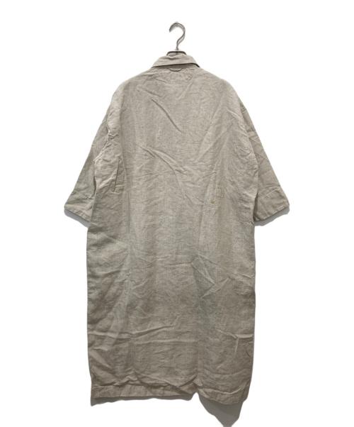 45R（フォーティファイブ・アール）45R (フォーティファイブ・アール) リネンの8ノットプルドレス / リネンワンピース ベージュ サイズ:表記無しの古着・服飾アイテム