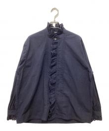 45R（フォーティファイブ・アール）の古着「バチストのカットワークブラウス」｜ネイビー