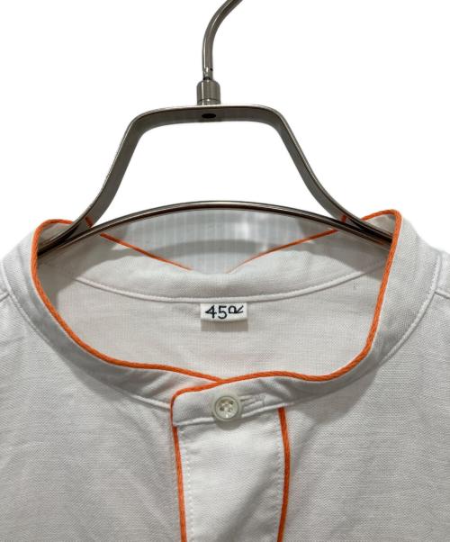 45R（フォーティファイブ・アール）45R (フォーティファイブ・アール) スーピマオックスの908パジャマシャツ ホワイト×オレンジ サイズ:2の古着・服飾アイテム