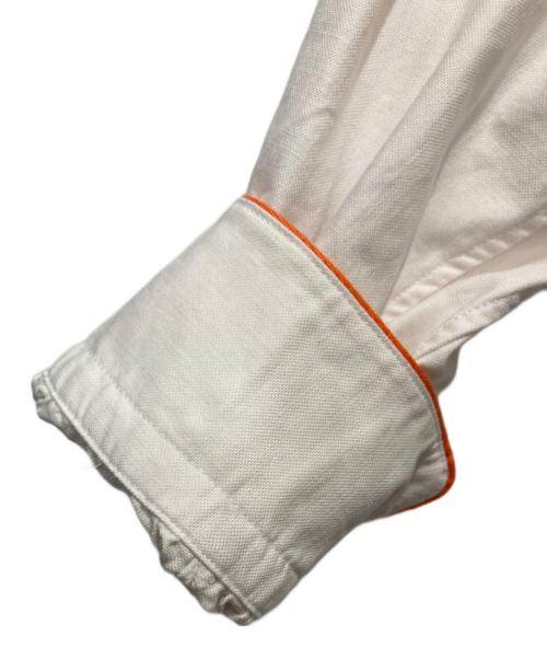 45R（フォーティファイブ・アール）45R (フォーティファイブ・アール) スーピマオックスの908パジャマシャツ ホワイト×オレンジ サイズ:2の古着・服飾アイテム