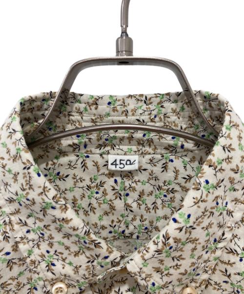 45R（フォーティファイブ・アール）45R (フォーティファイブ・アール) ツタフラワープリントの908ローファーシャツ ベージュ×グリーン サイズ:2の古着・服飾アイテム