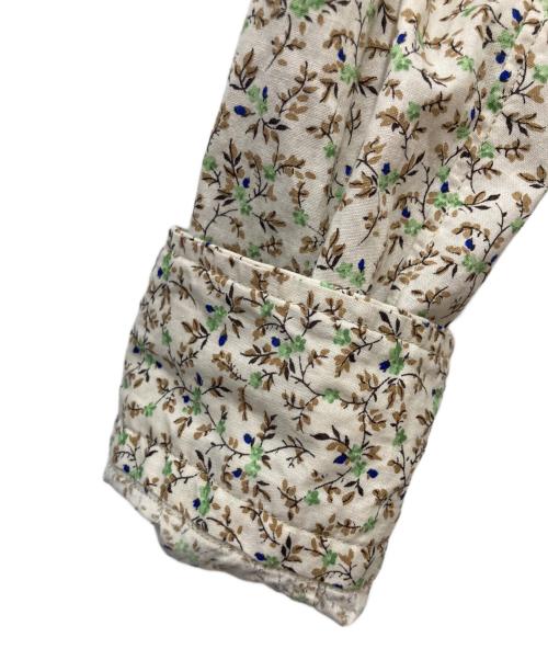 45R（フォーティファイブ・アール）45R (フォーティファイブ・アール) ツタフラワープリントの908ローファーシャツ ベージュ×グリーン サイズ:2の古着・服飾アイテム