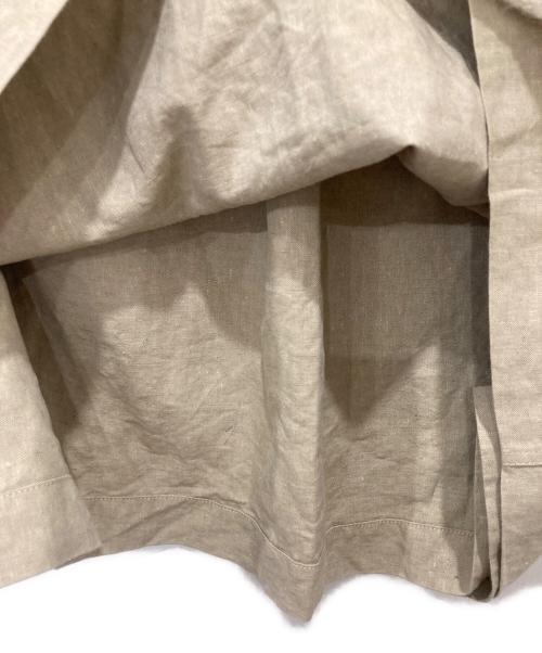 45R（フォーティファイブ・アール）45R (フォーティファイブ・アール) リネンクロスのエプロンスカート ベージュ サイズ:FREEの古着・服飾アイテム