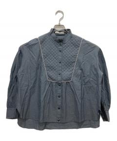 中古・古着通販】&ellecy (アンドエルシー) 和柄シャツ ブルー サイズ
