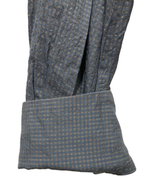 mina perhonen（ミナ ペルホネン）mina perhonen (ミナ ペルホネン) particule 長袖コットンシルクブラウス グレー サイズ:Sの古着・服飾アイテム