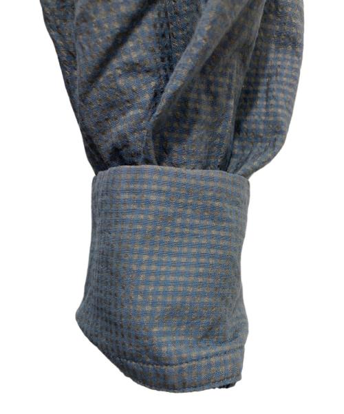 mina perhonen（ミナ ペルホネン）mina perhonen (ミナ ペルホネン) particule 長袖コットンシルクブラウス グレー サイズ:Sの古着・服飾アイテム