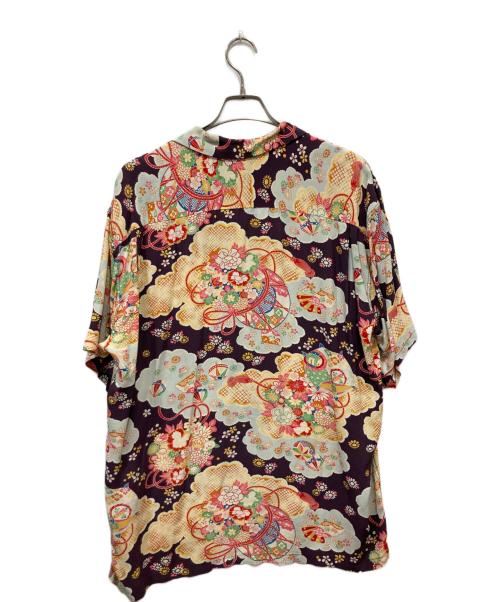 Sun Surf（サンサーフ）Sun Surf (サンサーフ) ELEMENTS OF ORIENTAL / レーヨンアロハシャツ パープル サイズ:XLの古着・服飾アイテム