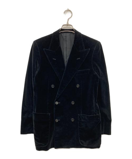 Yves Saint Laurent（イヴサンローラン）Yves Saint Laurent (イヴサンローラン) ダブルブレストベロアジャケット ブラック サイズ:-の古着・服飾アイテム