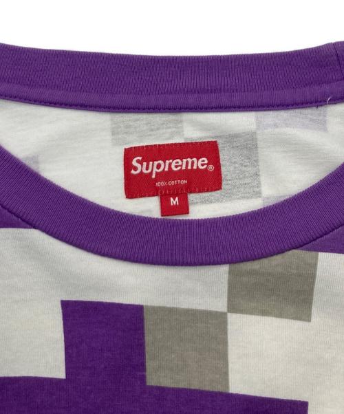 SUPREME（シュプリーム）SUPREME (シュプリーム) Small box logo L/S Tee ホワイト×パープル サイズ:Mの古着・服飾アイテム