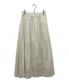 Plage（プラージュ）の古着「麻混ウェザータックスカート」｜アイボリー