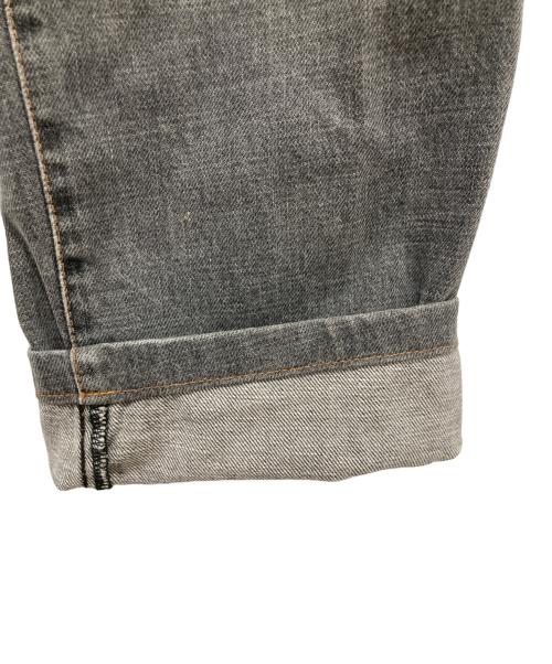 DOLCE & GABBANA（ドルチェ＆ガッバーナ）DOLCE & GABBANA (ドルチェ＆ガッバーナ) メタルプレート ストレート ブラックデニム グレー サイズ:W32の古着・服飾アイテム