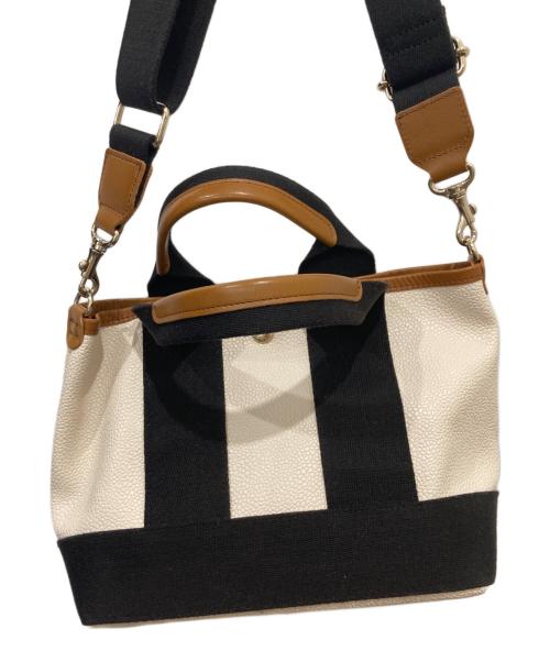 Breath TOPKAPI（ブレストプカピ）Breath TOPKAPI (ブレストプカピ) 2WAYバッグ ホワイト×ベージュの古着・服飾アイテム
