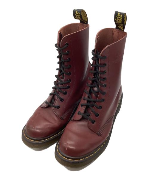 Dr.Martens（ドクターマーチン）Dr.Martens (ドクターマーチン) 10ホールブーツ ボルドー サイズ:39の古着・服飾アイテム