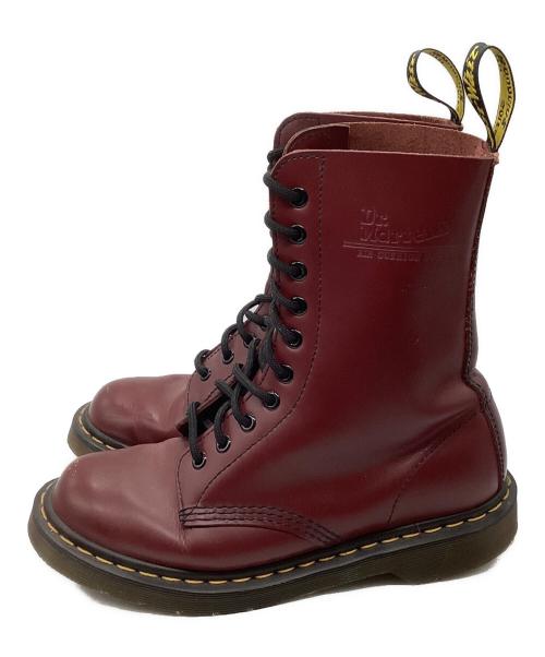 Dr.Martens（ドクターマーチン）Dr.Martens (ドクターマーチン) 10ホールブーツ ボルドー サイズ:39の古着・服飾アイテム