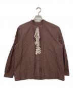 mina perhonenミナ ペルホネン）の古着「forest parade ブラウス」｜ブラウン