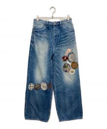 mina perhonen（ミナ ペルホネン）の古着「always ワイドデニムデニムパンツ」｜インディゴ