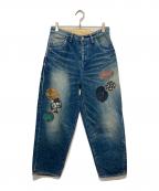 mina perhonenミナ ペルホネン）の古着「alwaysロールアップデニムパンツ」｜インディゴ