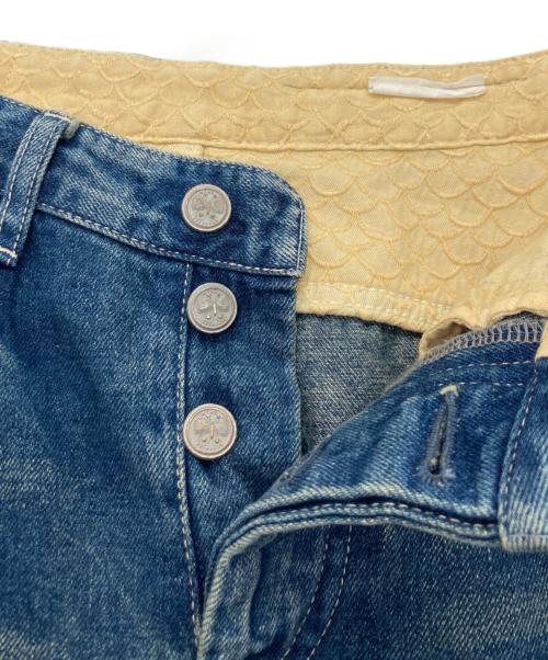 mina perhonen（ミナ ペルホネン）mina perhonen (ミナ ペルホネン) alwaysロールアップデニムパンツ インディゴ サイズ:34の古着・服飾アイテム