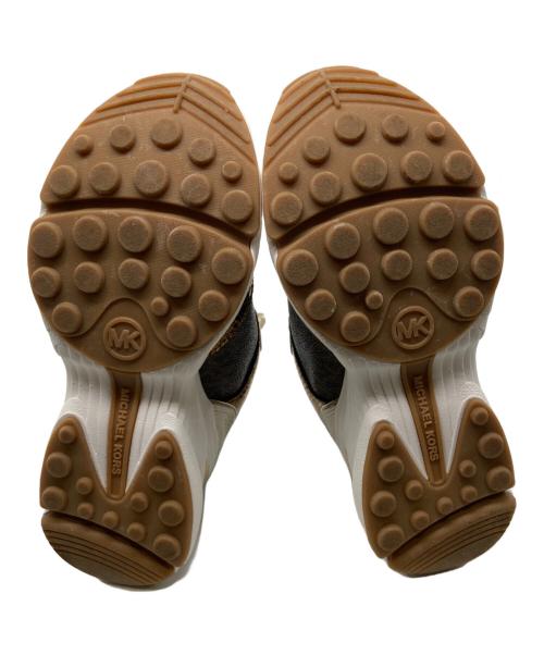 MICHAEL KORS（マイケル・コース）MICHAEL KORS (マイケル・コース) ローカットスニーカー ホワイト×ブラウン サイズ:5.5の古着・服飾アイテム