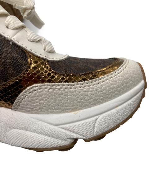 MICHAEL KORS（マイケル・コース）MICHAEL KORS (マイケル・コース) ローカットスニーカー ホワイト×ブラウン サイズ:5.5の古着・服飾アイテム