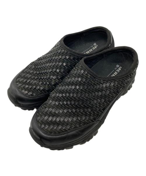 MERRELL（メレル）MERRELL (メレル) Moab 2 Slide Leather Woven/モアブ 2 スライド レザー ウーブン ブラック サイズ:26の古着・服飾アイテム