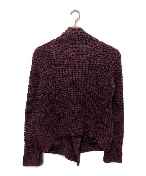 GIORGIO ARMANI（ジョルジョアルマーニ）GIORGIO ARMANI (ジョルジョアルマーニ) ニットジャケット パープル サイズ:40の古着・服飾アイテム