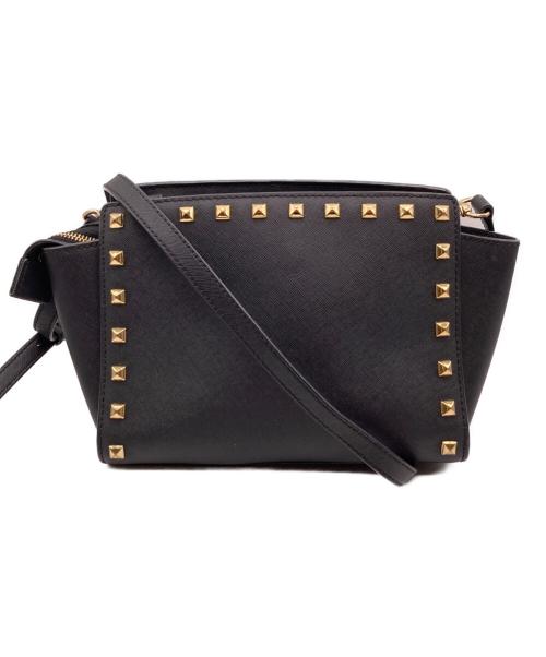 MICHAEL KORS（マイケルコース）MICHAEL KORS (マイケルコース) 2WAスタッズYショルダーバッグ ブラックの古着・服飾アイテム