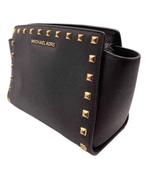 MICHAEL KORS（マイケルコース）MICHAEL KORS (マイケルコース) 2WAスタッズYショルダーバッグ ブラックの古着・服飾アイテム