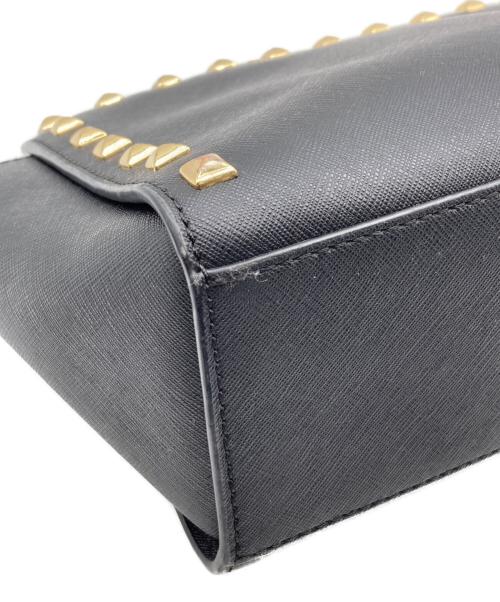 MICHAEL KORS（マイケルコース）MICHAEL KORS (マイケルコース) 2WAスタッズYショルダーバッグ ブラックの古着・服飾アイテム