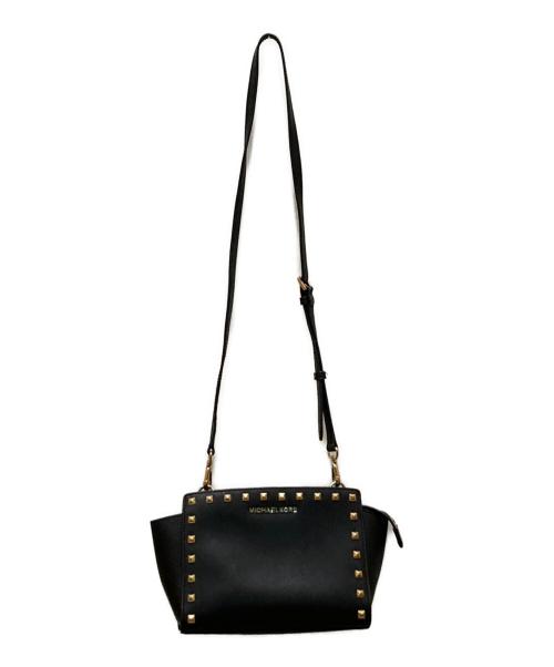 MICHAEL KORS（マイケルコース）MICHAEL KORS (マイケルコース) 2WAスタッズYショルダーバッグ ブラックの古着・服飾アイテム