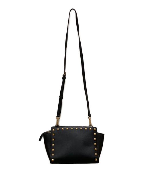 MICHAEL KORS（マイケルコース）MICHAEL KORS (マイケルコース) 2WAスタッズYショルダーバッグ ブラックの古着・服飾アイテム