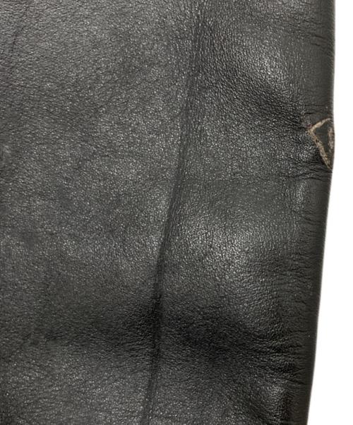 DeLong（デロング）DeLong (デロング) 袖レザースタジャン オレンジ サイズ:34の古着・服飾アイテム