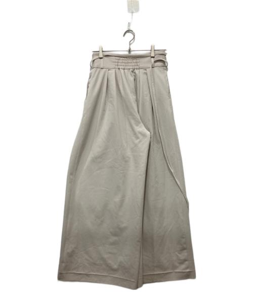 FRAY ID（フレイ アイディー）FRAY ID (フレイ アイディー) ハイウエストべルトデザインワイドパンツ アイボリー サイズ:1の古着・服飾アイテム