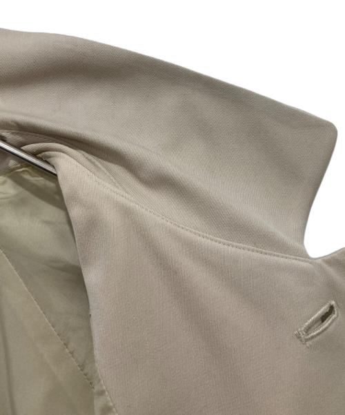 YOHJI YAMAMOTO（ヨウジヤマモト）YOHJI YAMAMOTO (ヨウジヤマモト) IMPERMEABLE ウールギャバジンステンカラーコート ベージュ サイズ:36の古着・服飾アイテム