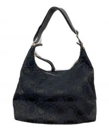 Salvatore Ferragamo（サルヴァトーレ フェラガモ）の古着「ガンチーニ柄ナイロンワンショルダーバッグ」｜ブラック